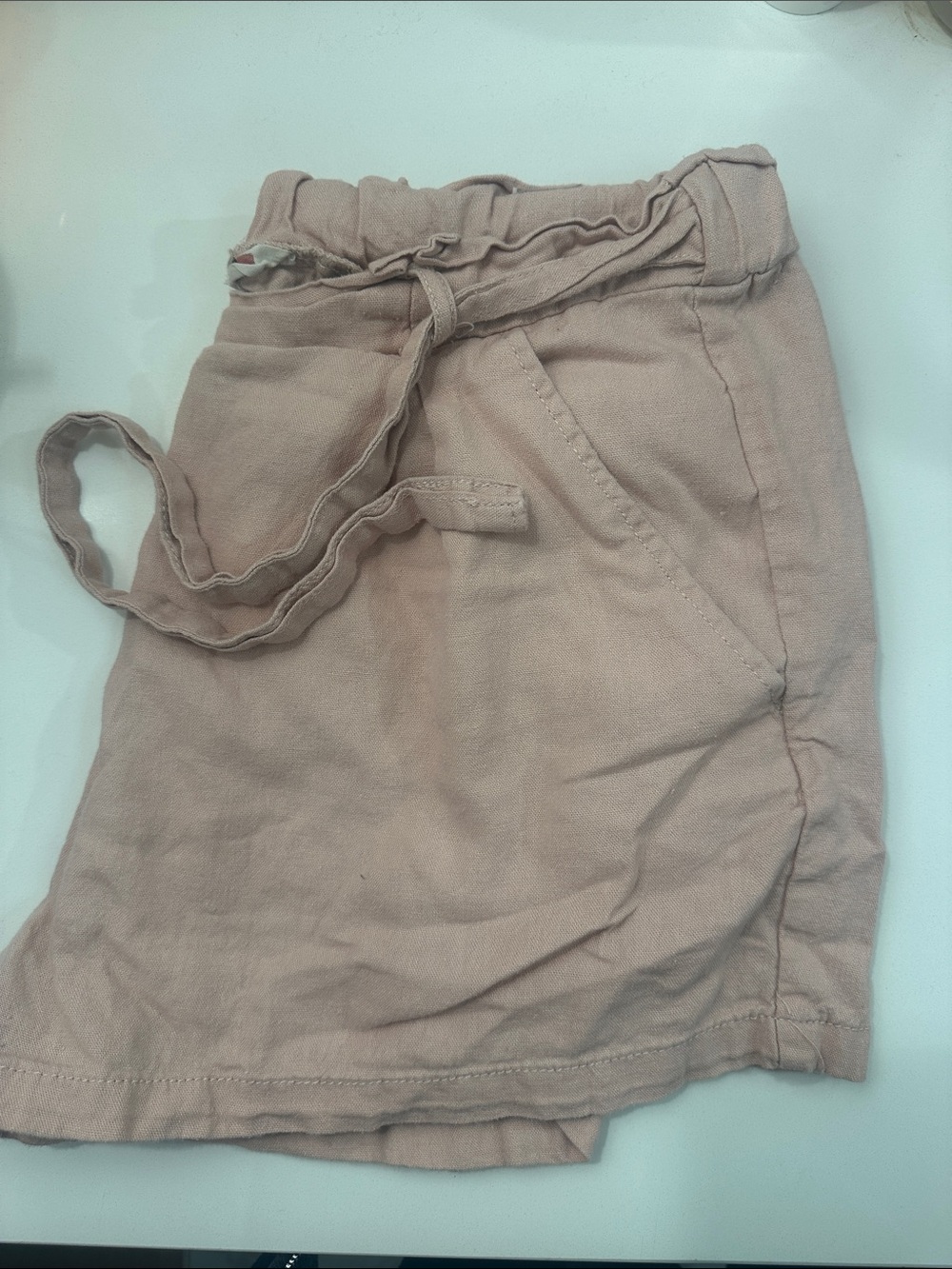 Ci Sono Light Blush linen Shorts